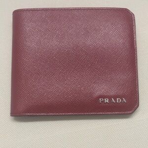 Prada Men’s Red Saffiano Leather Bi-Fold Wallet